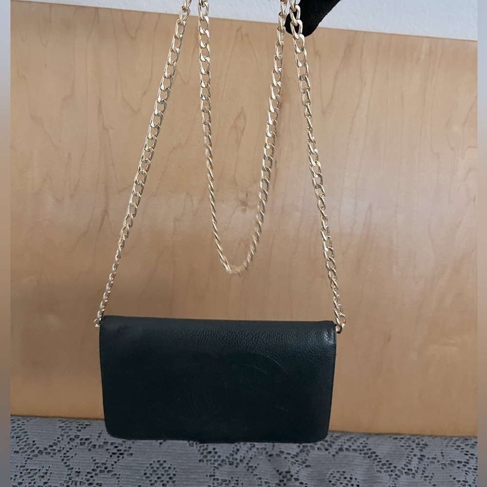 Authentic CHANEL timeless CC logo long wallet